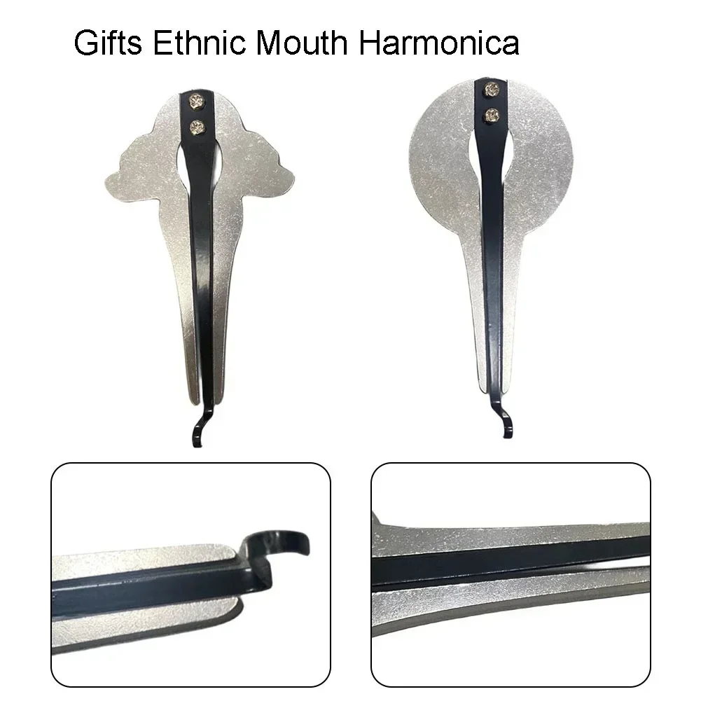 Portable Jaw Harp Jews Harp Ethnic Mouths Russian Musical Harmonica Beginner Gift Stringed Compact Circular harmonica part jew harp