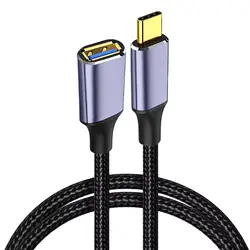 High - Speed Type - C to USB 3.0 Adapter Cable - Male to Female Extension Wire for Enhanced Connectivity (2m)