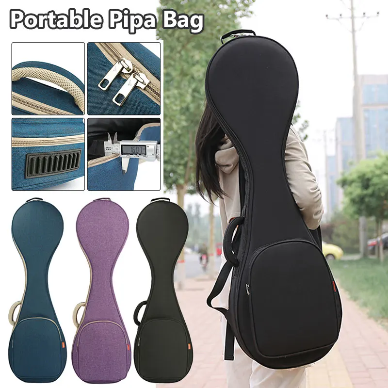 Pipa Carrying Case Thickened Shockproof Pipa Storage Bag Musical Instrument Pouch Adult Children Universal Pipa Holder Bag nylon universal carry walkie talkie case bag for baofeng uv 5r for motorola gp328 gp338 walkie talkie holder pouch