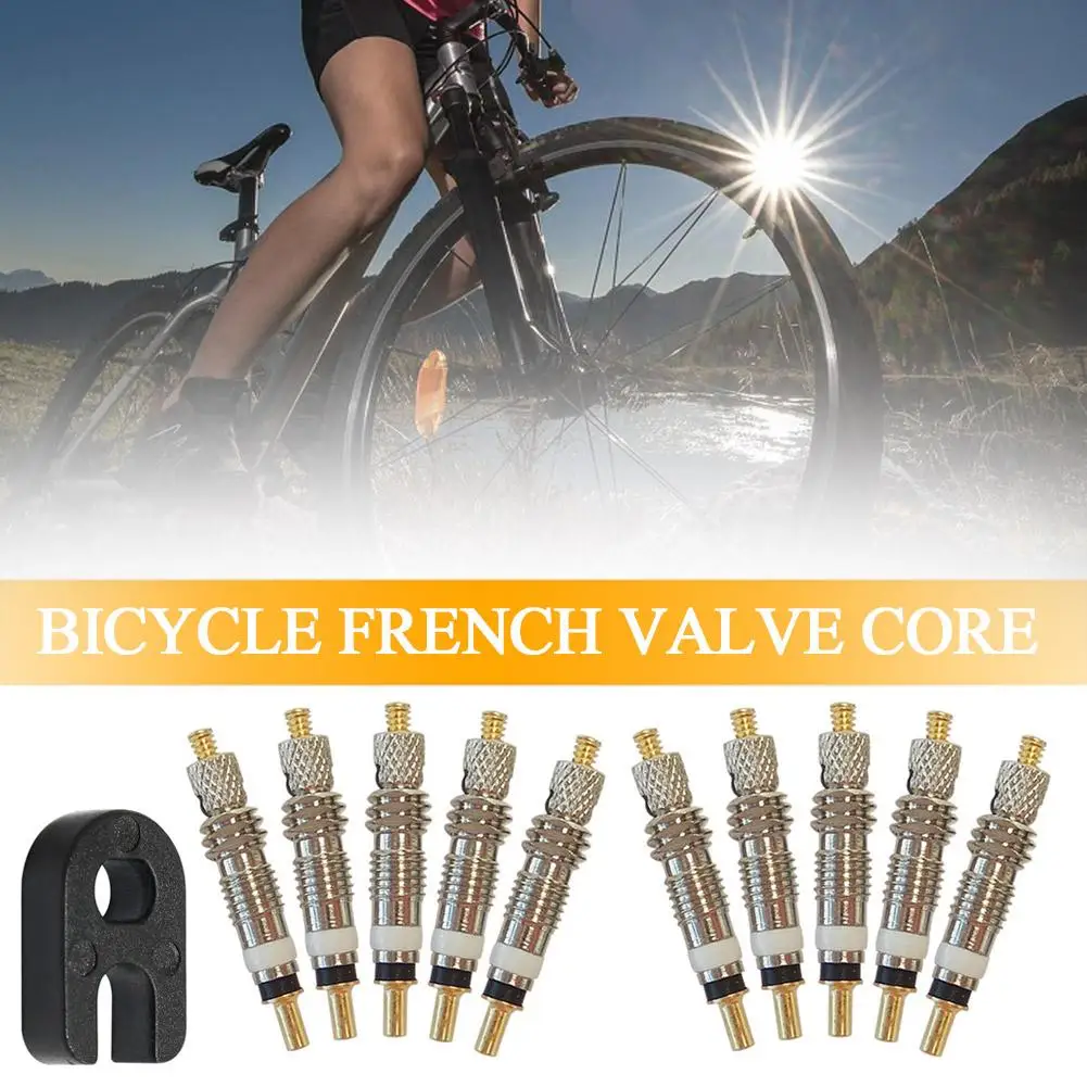 Bicycle Valve Core Common French Valve Core Bicycle Coreless Parts Tube Replacement Remover Bicycle Valve Core Tire F0L7