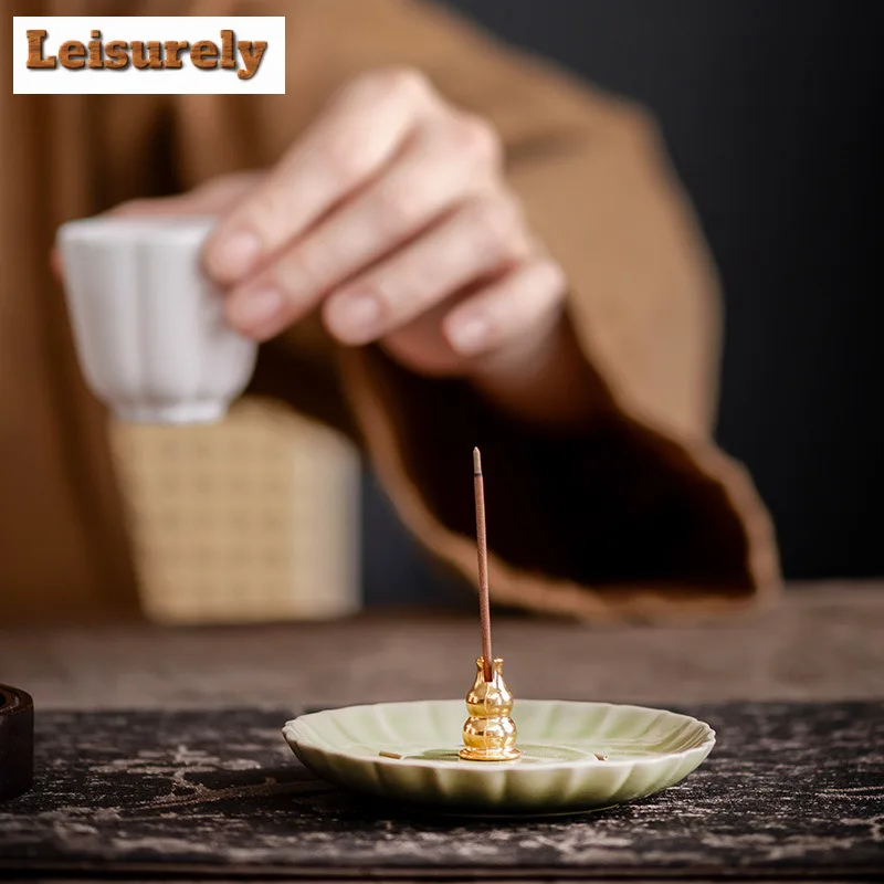 Celadon Incense Holder Water Fountain Decoration Incense Burners Mosquito Incense Holder Consecrate Censer Teaset Decoration