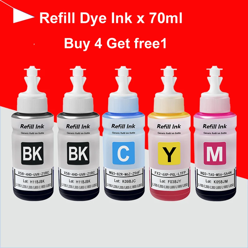 664 Refill dye ink 70ML Premium Refill Ink Epson 664 T6641 T6642 T6643 T6644 L495 L550 L555 L565 L566 L575 L1300 L396