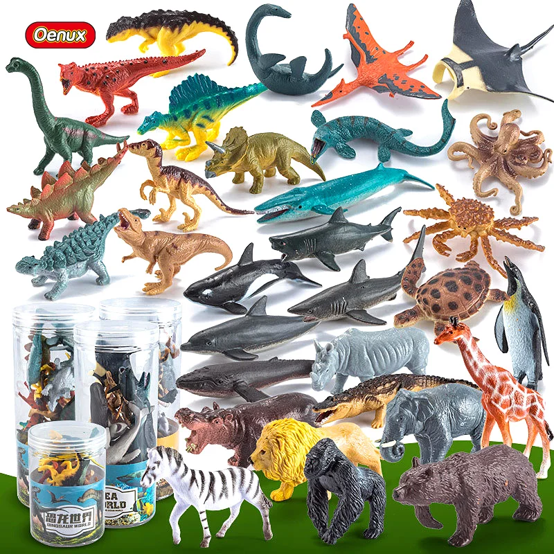 

Wild Zoo Animals Set Brinquedo Sealife Farm Dinosaur Action Figures Model Figurine Cute Education Miniature Kids Toys Gifts