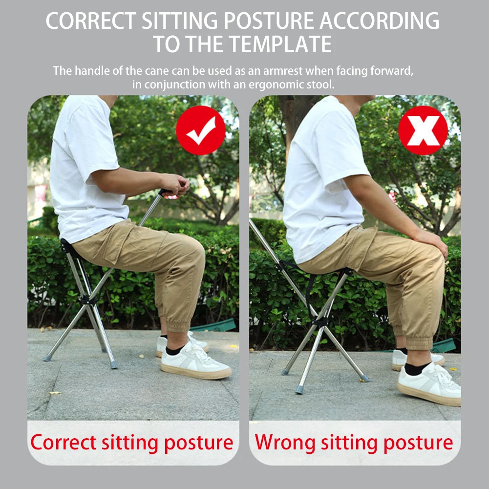 Foldable Cane Seat Stool 4
