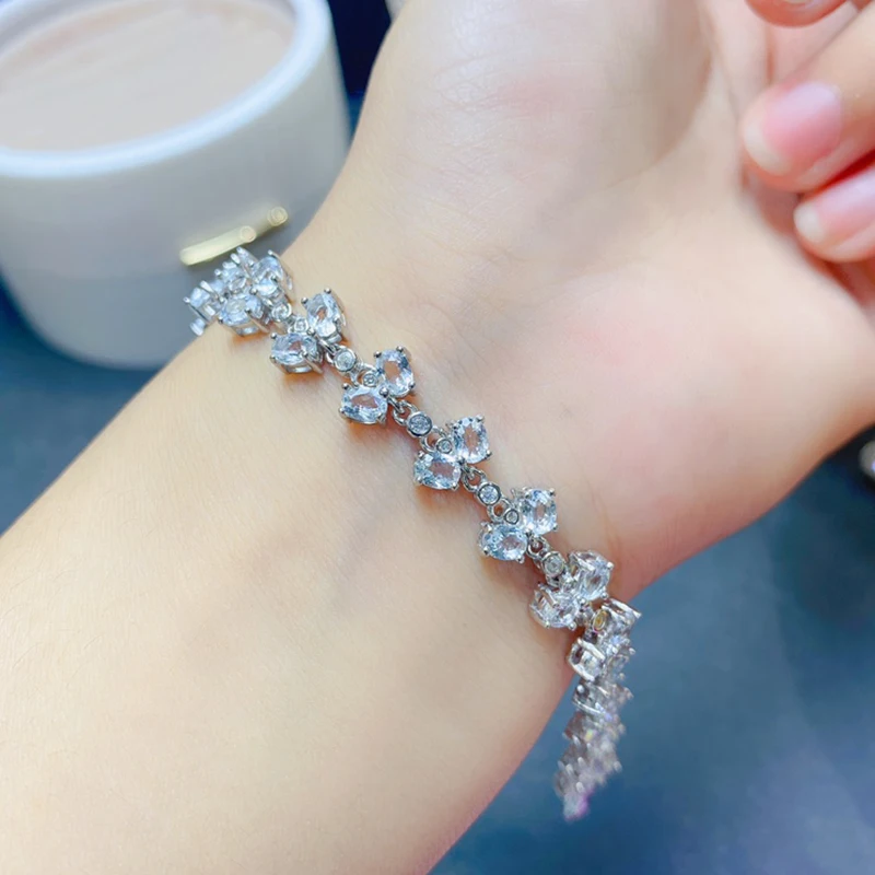 

Женское ювелирное изделие из серебра 925 пробы, с натуральными искусственными камнями, покрытое 18-каратным золотом, бесплатная доставка