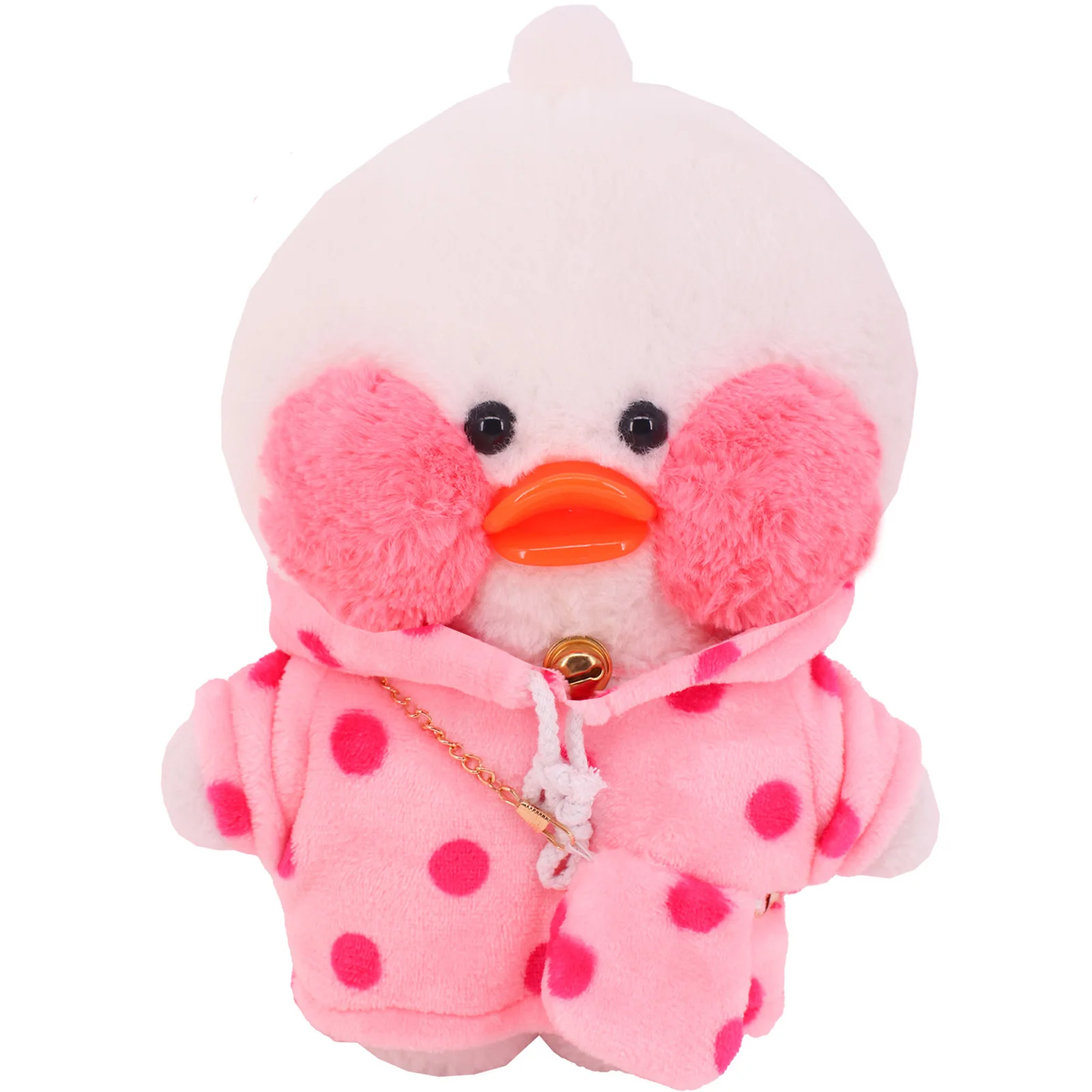 2pcs Kawaii Cartoon Lalafanfan Duck Clothes Sweater+Bag Hoodie For 30cm Duck Clothes Lalafanfan Clothes Plush Stuffed Toy Girl`s 5