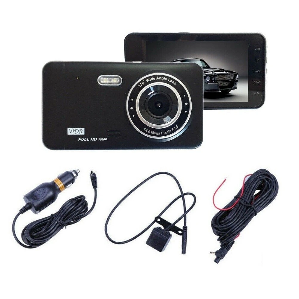 Cámara grabadora de vídeo DVR para coche 2 cámaras pantalla 4 "GT19| Cámara DVR para coche| - AliExpress