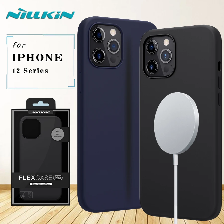 

Магнитный чехол Nillkin для Iphone 12 / 12 Pro / 12 Pro Max / 12 Mini, протектор камеры из чистого силикона, противоударный чехол-накладка