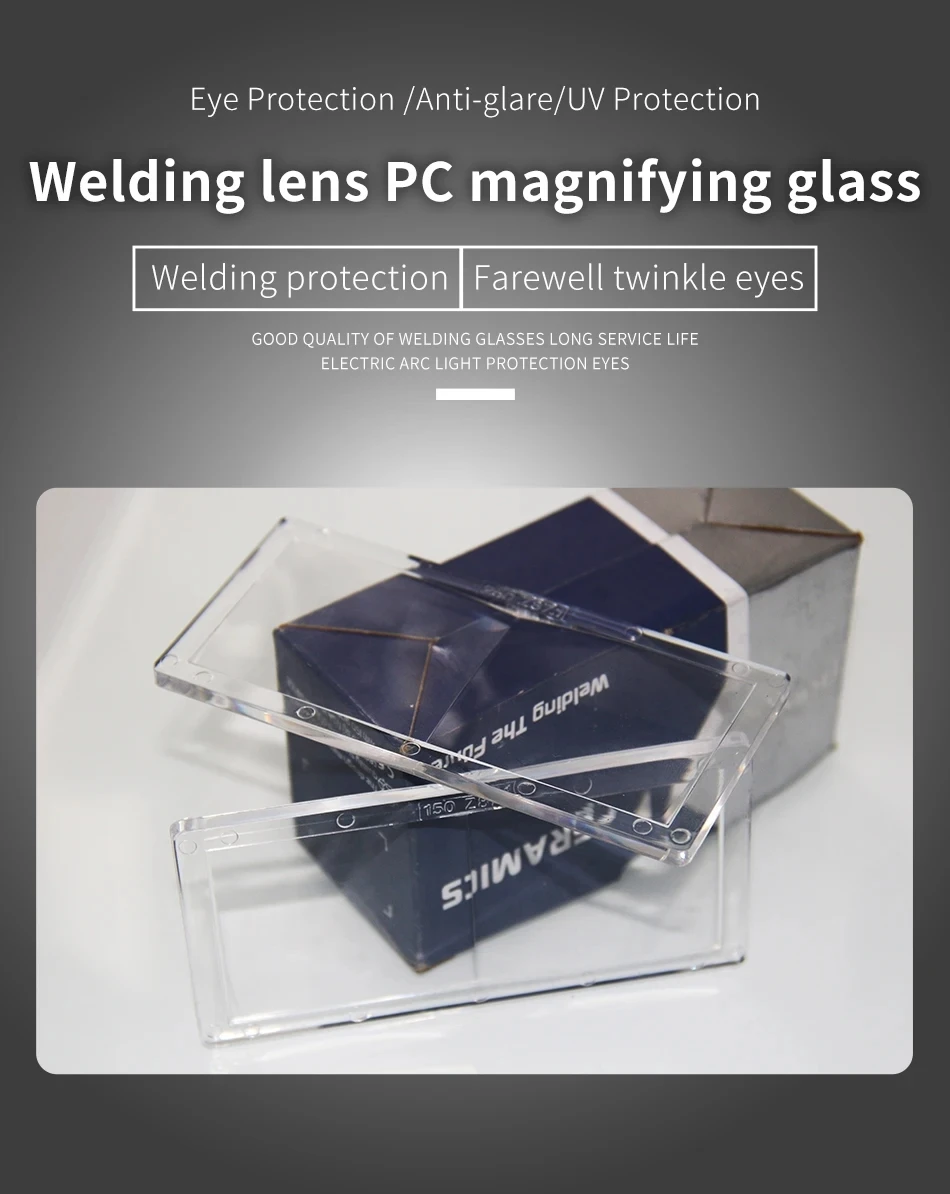 Welding tools  PC lens Transparent PC material 075/1.0/1.5/2.0/2.5/3.0 Diopter Welding Helmet Mask Glass Magnifier Lens Eye-Prot