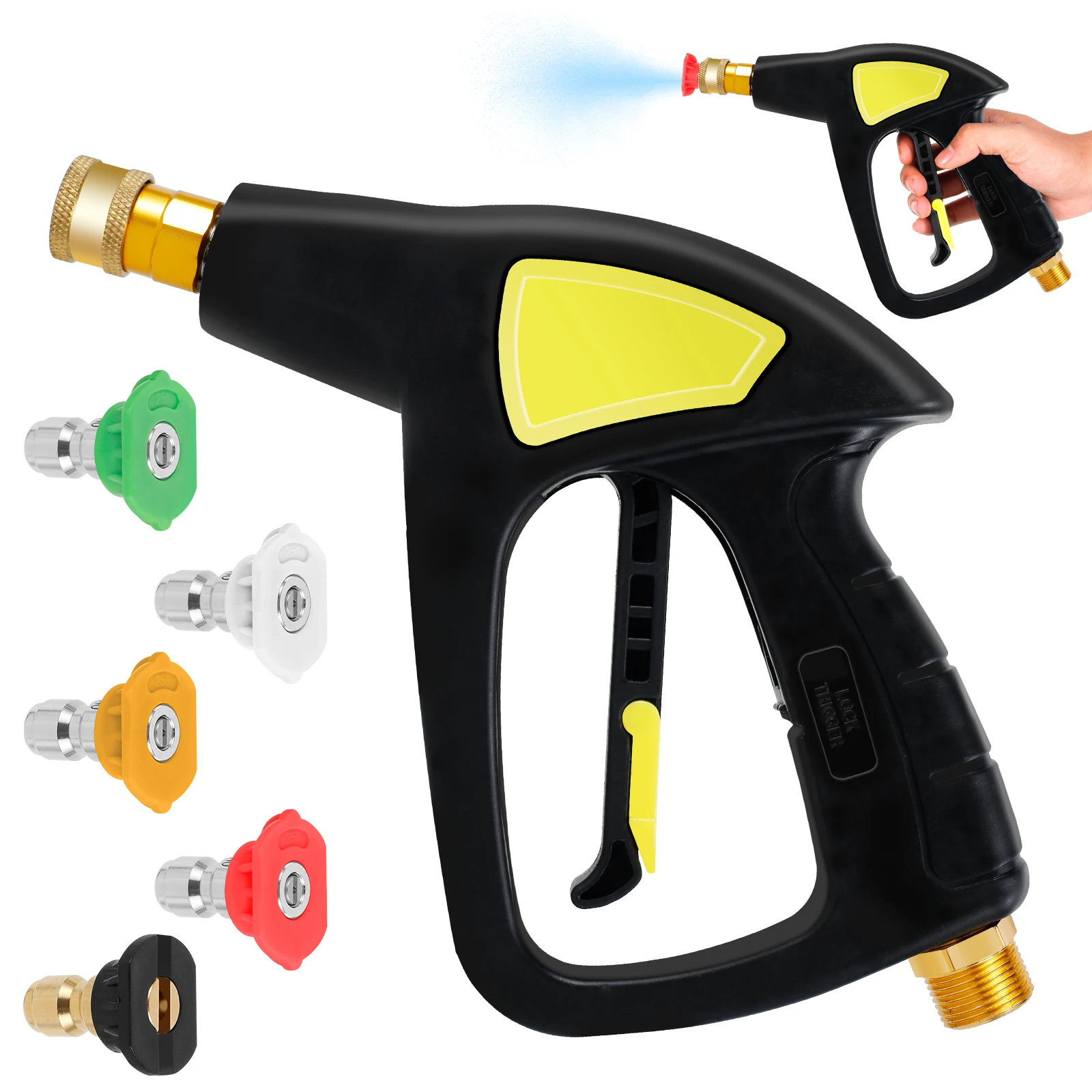 High Pressure Cleaning Machine 5000 PSI Hose Connector Sprayer Foam Sprayer Water Gun For Car Home