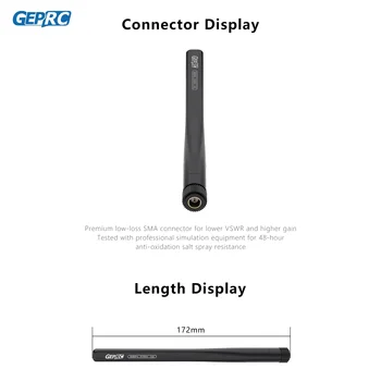 GEPRC 868MHz/915MHz/2.4GHz Tri-Band Stick Antenna - High Frequency Long Range for FPV DIY RC Quadcopter Freestyle Drone Parts Ac 1