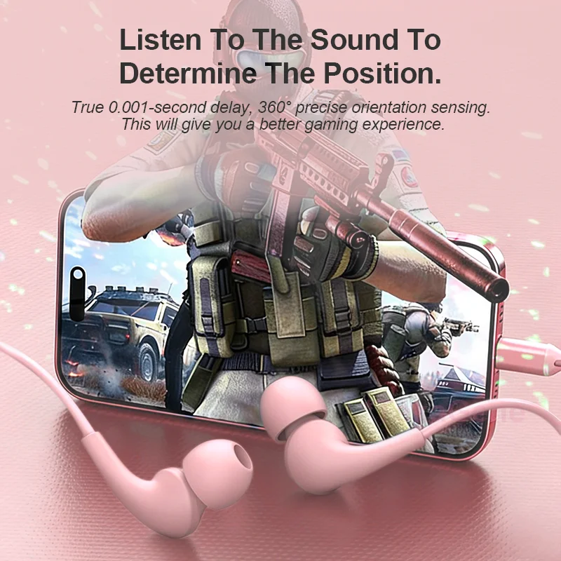 USB Type C Wired Headphone 3.5mm Stereo Music In-Ear Earphones With Wire Control Mic Sleeping Earplugs For Samsung iPhone Xiaomi 4