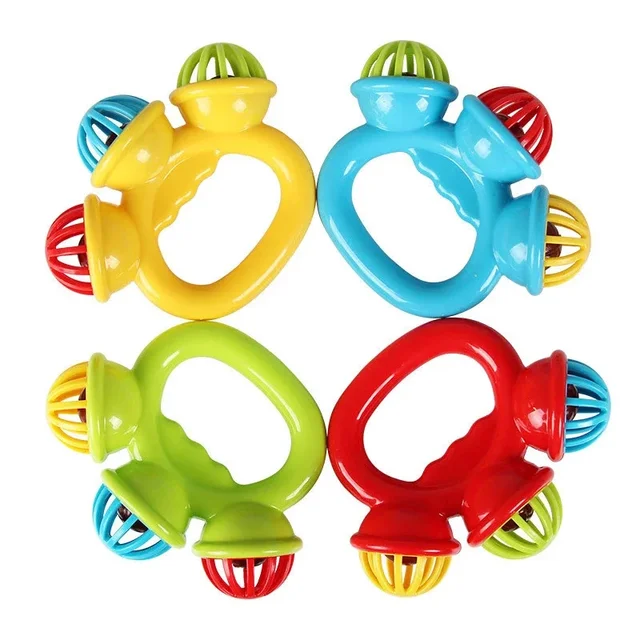 1/4 pièces nouveau-né main hochet balle bébé jouets saisir main cloche jouets sensoriels enfants matériaux de sécurité jouets pour bébé enfants meilleur cadeau 2