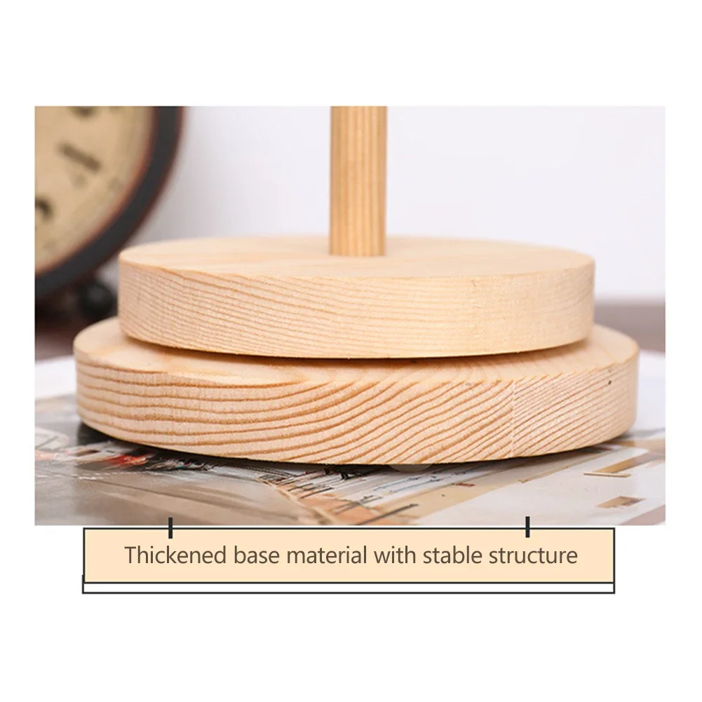 Bamboo and Wood Household Weaving Yarn Shaft Storage Bracket Wool Ball Winding Drum Rotator Yarn Wood Winding Machine