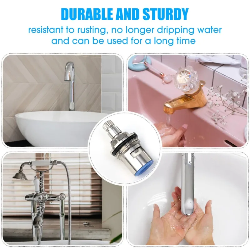 Faucet Cartridges Replacement Stainless Steel Tap Valves Household Single Angle Valve 1/4pcs for Kitchen Bathroom