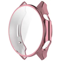 Soft TPU Full Cover Protective Shell Bumper with Screen Protector Frame Accessories for Oneplus Watch 3 (Pink)