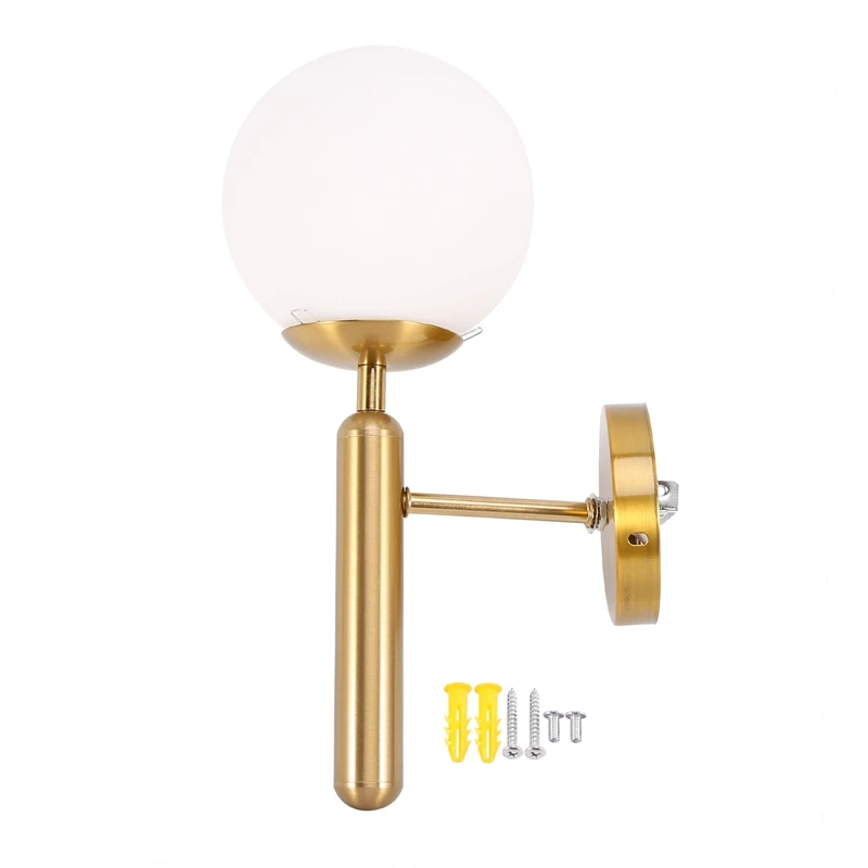 

Decorative Led Wall Lamp Lighting Nordic Glass Ball Chandelier Bathroom Mirror Light Gold Modern Round Wall Lamp Warm White Ligh