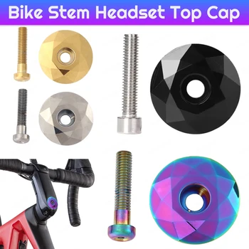 Colorful Bicycle Headset Cap Burnt Blue Bike Stem Headset Top Cap Cover with Screw for 28.6mm Fork Head Tube