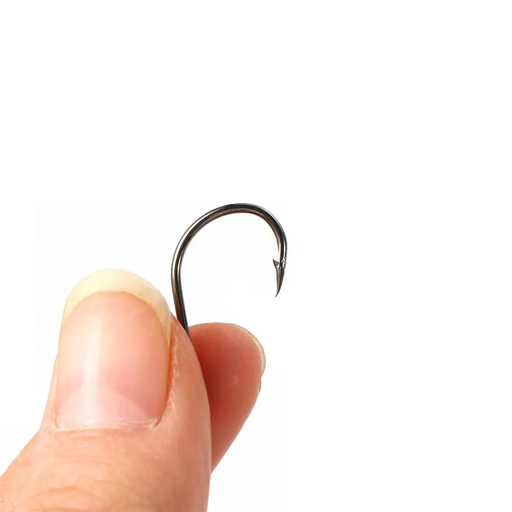 Description Picture 4 of itemPesca Hooks Big Ringed Sea Hook Fish Tackle Fishing Hooks Set Fly Fishing Jip Barbed Carp Hooks Single Circle Fishing Hook