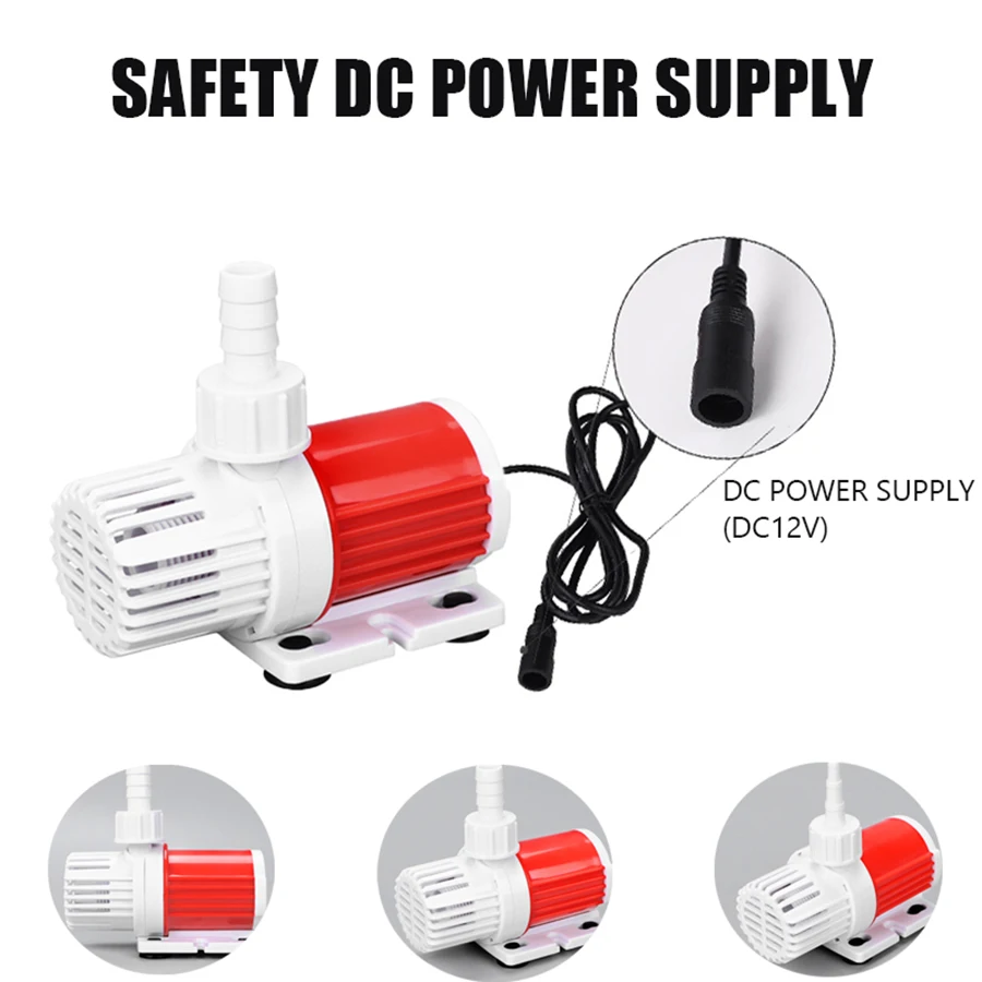 Water Pump 1pc DC 12V Brushless Submersible with 5.5DC Female Plug for Aquarium and Fish Tank