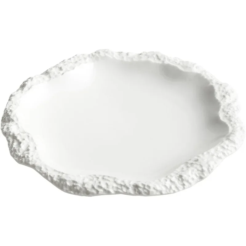 Rock Pattern Skirt Plate Dish Plate Household Ceramic Flat Shallow Hotel Tableware dining dish