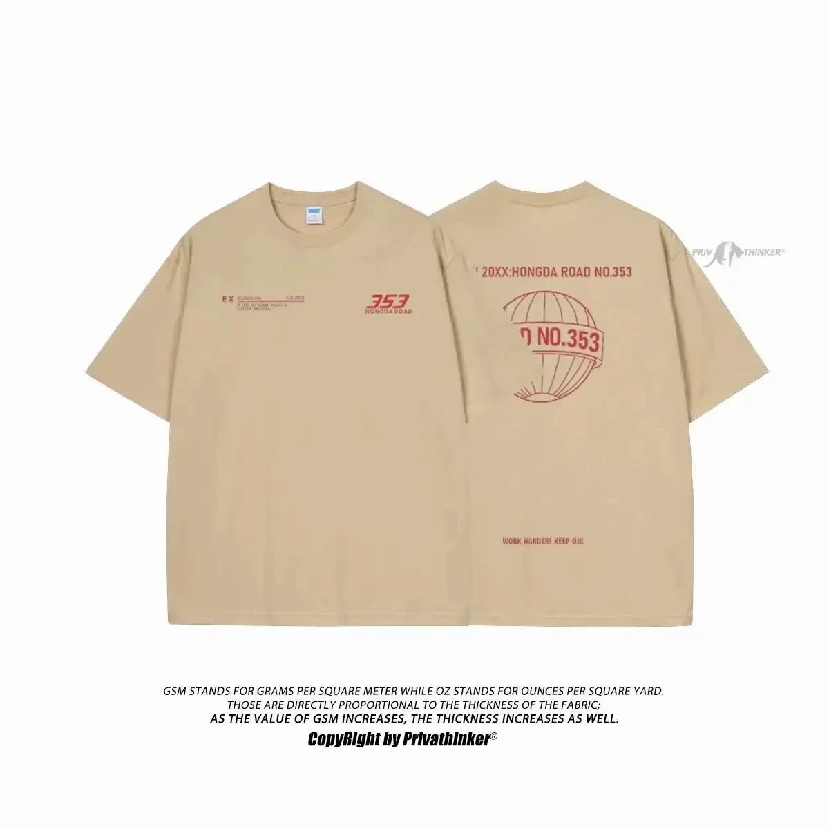 Spring Streetwear Letter Printed Men's T-shirt Oversized Casual T Shirts for Male Summer Unisex Short Sleeve Tees 3