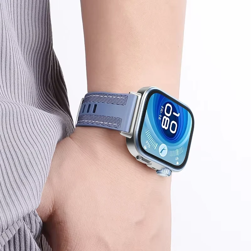 Breathable Silicone+Nylon Strap for Smartwatch - Premium Fit & Comfort