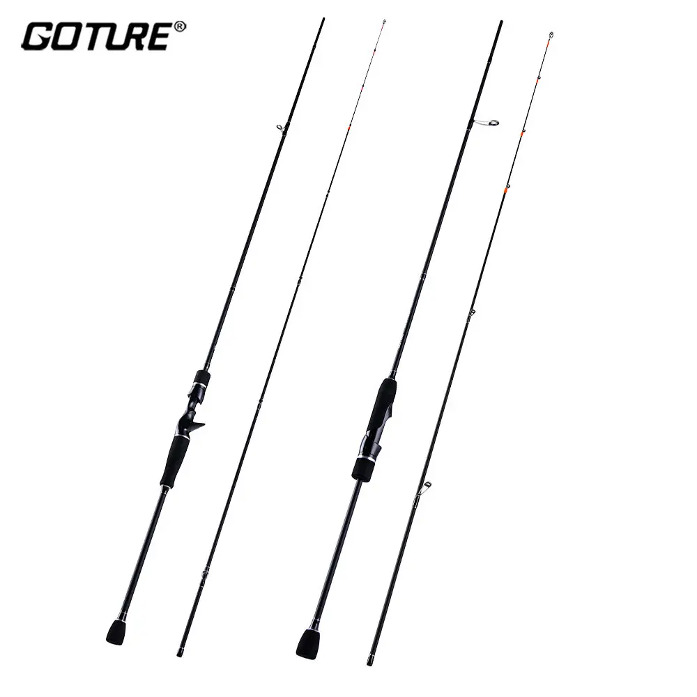 GOTURE WAVIER Ultra Light 2Sections Lure Rod Spinning Fishing Rod 24T Casting Rod for Trout