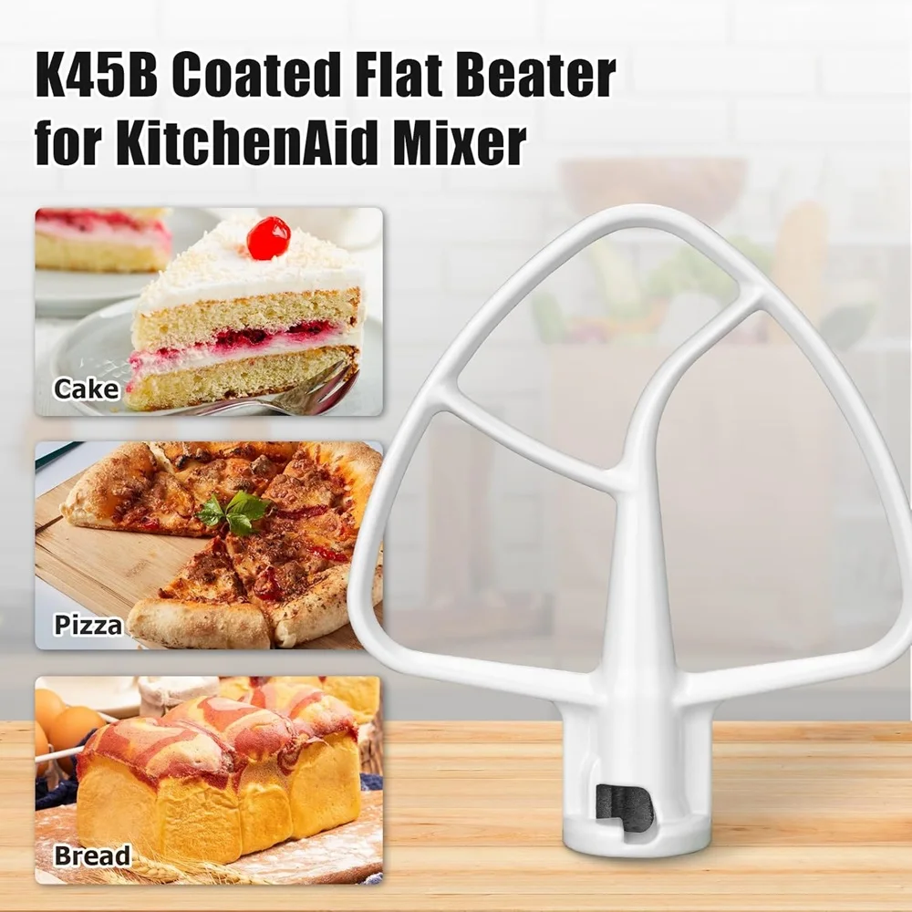 Mixer Accessories K45B Coated Flat Beater for KitchenAid 4.5-5 Qt Stand Mixer Bowls