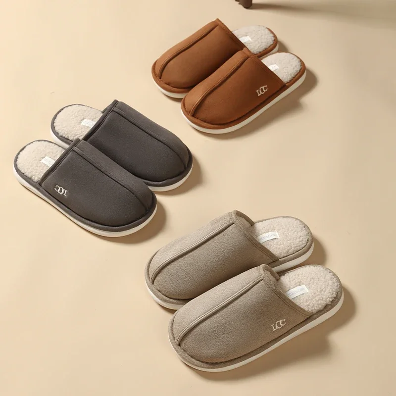 Classic Women Slippers Men Indoor House Slipper Unisex Warm Plush Home Shoes Anti-slip Autumn Winter Flat Slide Shoe indoor slippers