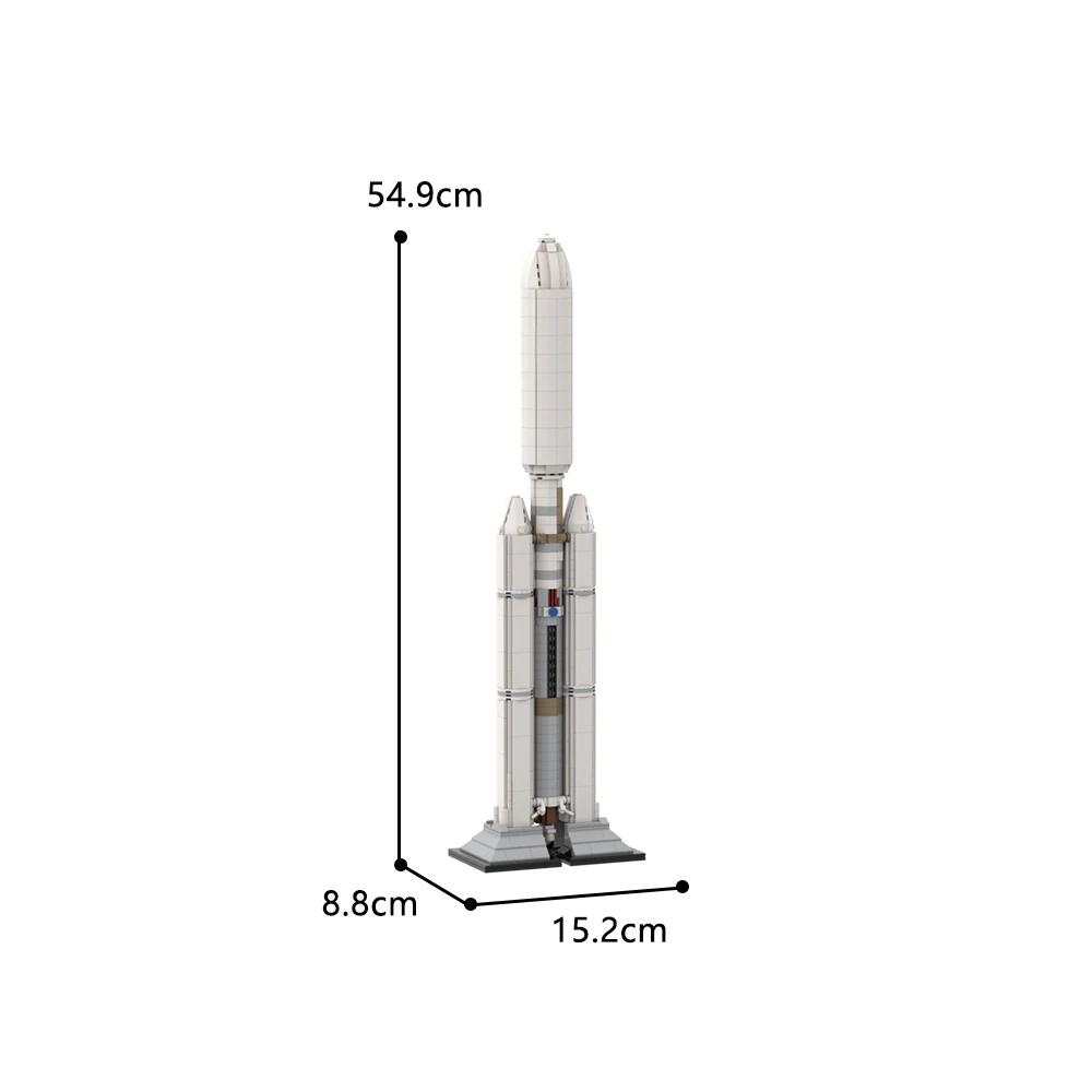 

Конструктор MOC Satellite launch Vehilce Base 1:110, титановый строительный конструктор, космический корабль, детская игрушка, подарок на день рождения