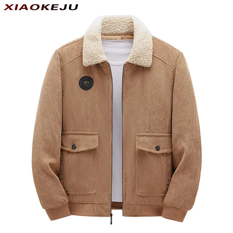 Oversize Winter Jacket Corduroy Winter Jacket Tactical Motorcycle Mountaineering Retro Windbreak Sports Heavy