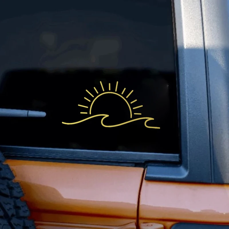 Wave Car Decal Outdoor Vinyl Art Sticker Decor Beach Ocean Mural Art Decals For Car Window Laptop Decoration,glow in the dark stickers,vinyl stickers,window stickers,car stickers,self adhesive stickers,wall stickers,self adhesive wall stickers,vinyl wall stickers,chalkboard wall stickers,chalkboard stickers,tiles sticker transfers