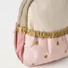 Portable Little Apple Backpack Embroidery Sweet School Bag Lightweight Large Capacity Travel Bag 4