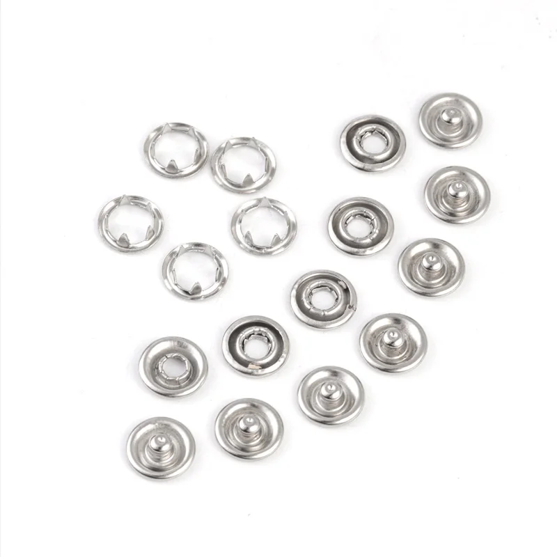 Description Picture 6 of item50Set/Lot 9.5/11mm Iron Snap Button Press Button Studs Fasteners For DIY Sewing Crafts Ornament Making Installing Clothes Bags