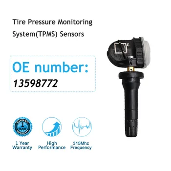 TPMS 센서 타이어 압력 모니터링 시스템, 캐딜락 ATS CTS 쉐보레 이쿼녹스 GMC 시에라 13598772 13516164, 315MHz, 4 개