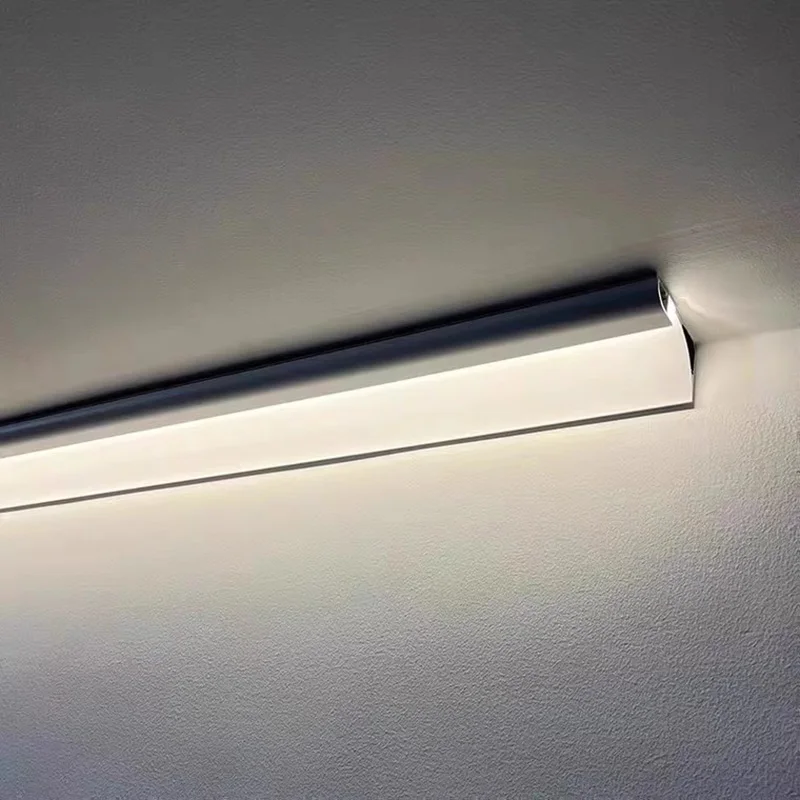 

Top Corner Led Aluminium Profile Surface Mounted Kitchen Dining Room Linear Lighting Indoor Ceiling Molding For LED Strip