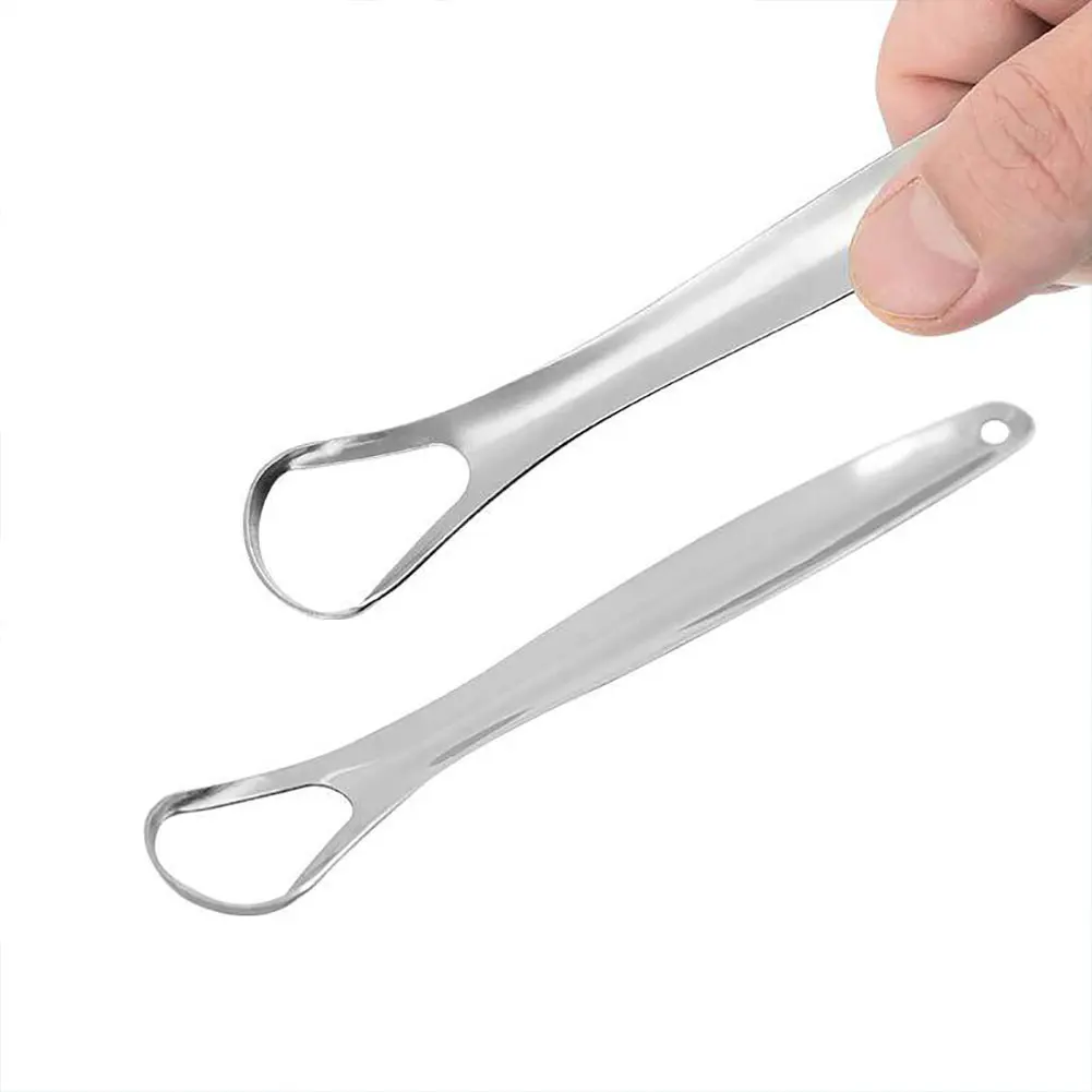 Stainless Steel Tongue Scraper Brush Cleaning Scraper Oral Care Keep