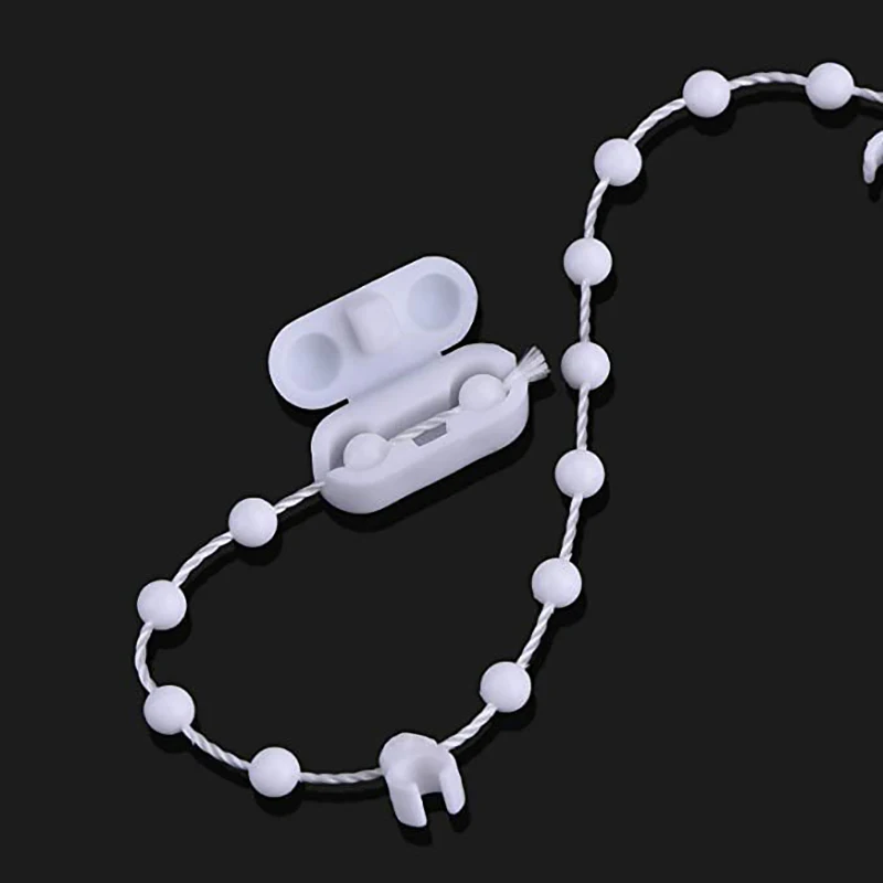 흰색 롤러 블라인드 풀 코드 커넥터, 수직 블라인드 조이너용 커튼 체인 커넥터, 예비 도구 교체, 로트당 10 개 