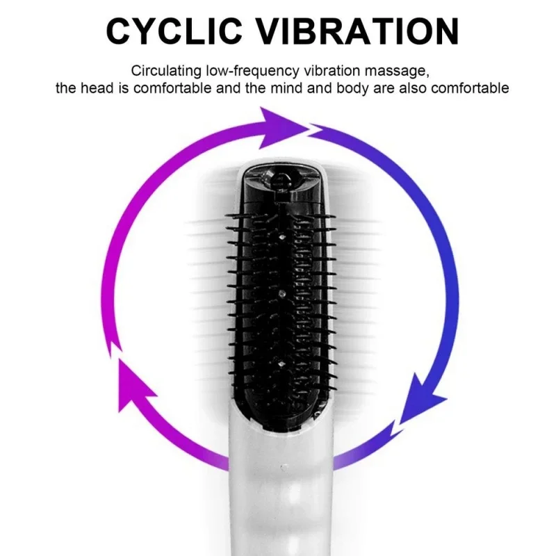 2 in1 Electric Hair Straightening Massage Comb Vibration LED Red Light Therapy Scalp Brush Hair Growth Body Massage Head Relieve 4