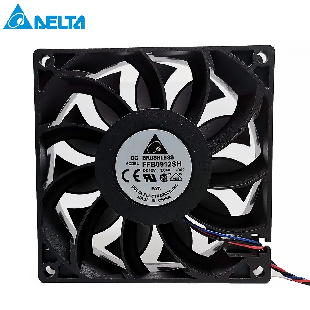

Brand new For delta 90mm fan 92*92*25mm FFB0912SH with original connector dual motor 9025 DC 12V 1.04A