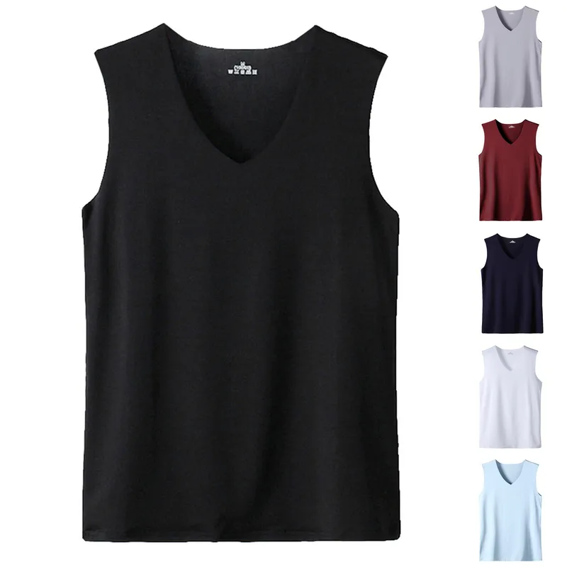 Men' Multi Color Sleeveless Vest Ice Silk