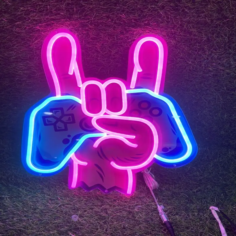 Neon Custom Design Game And  Music Wall Decoration Party Wedding Festival Decoration Neon Design And gifts For Family