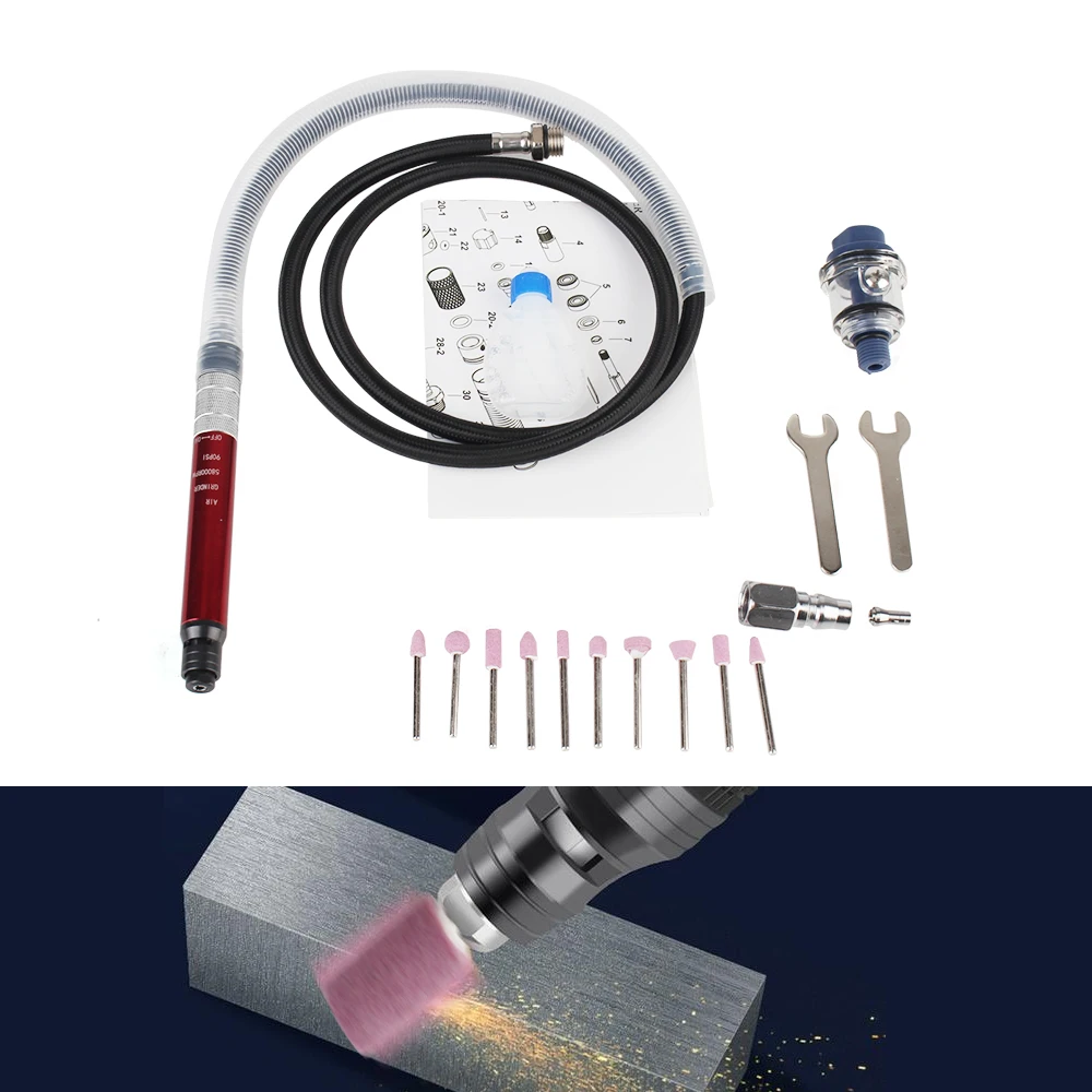 

17 шт., пневматические мини-шлифовальные машины, 90psi, 58000 об./мин.