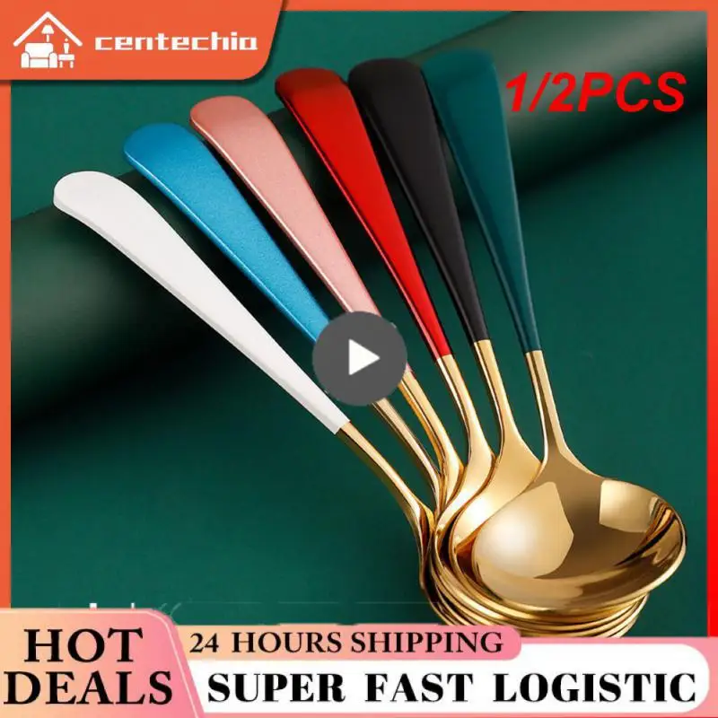 

1/2 шт., детская ложка из нержавеющей стали