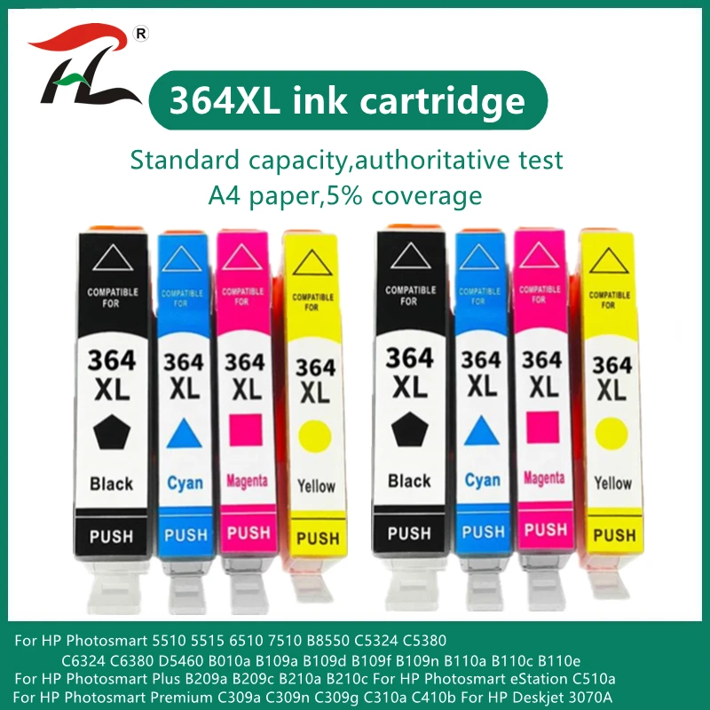 Cartouches D'encre Compatibles HP 364XL (multicolores) Pour HP Photosmart 6510