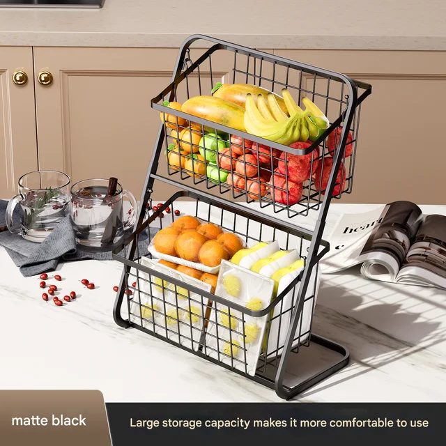 Black Multi-Layer Vegetable Rack 2