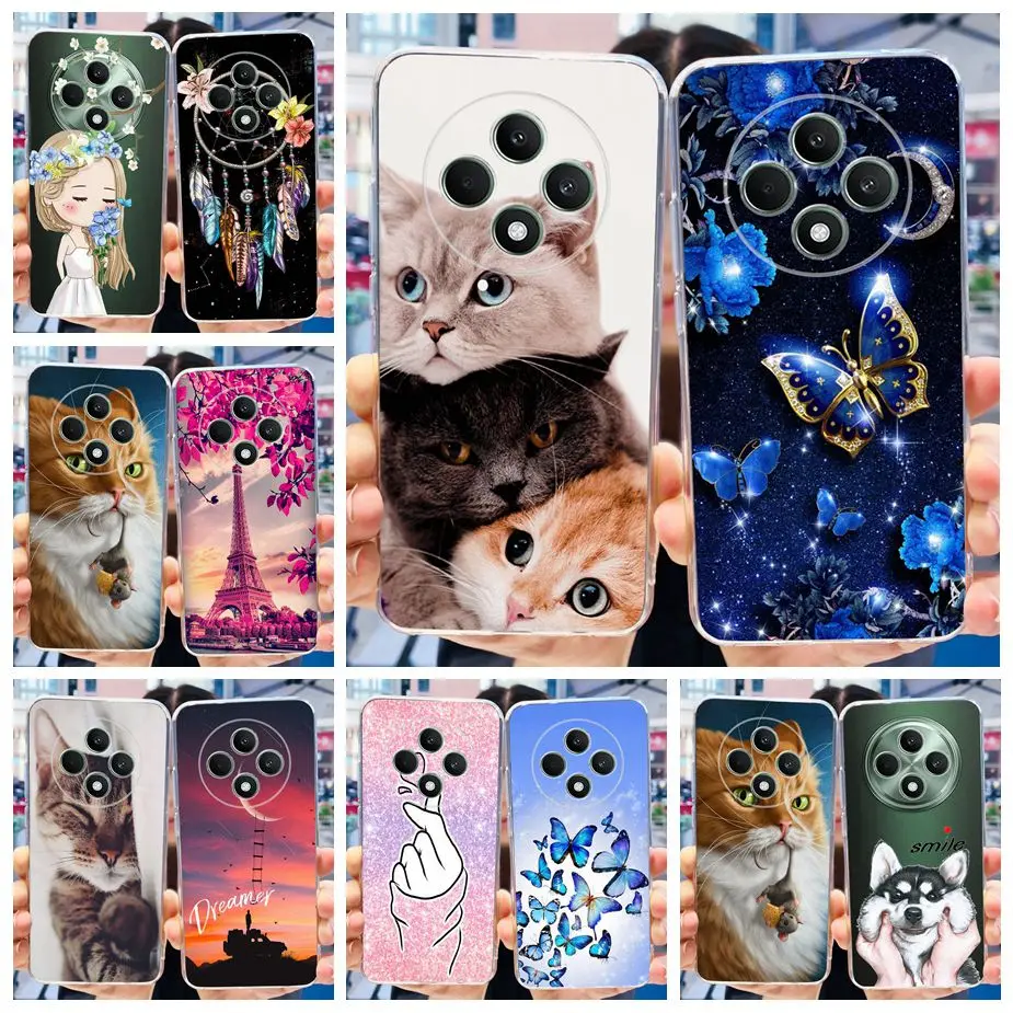 Cute Cat Cartoon Painted Soft Silicone Phone Case Cover