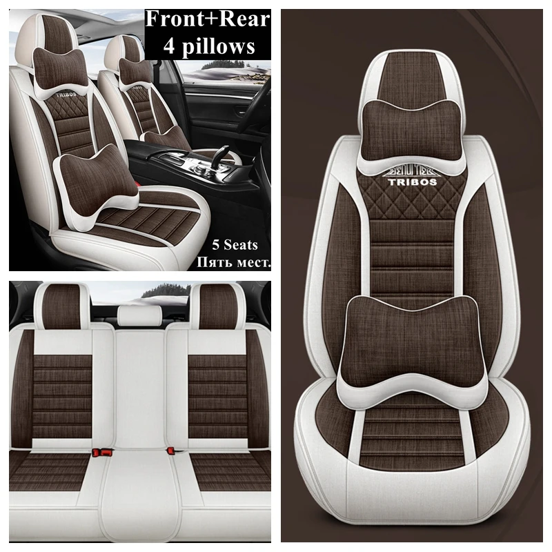 5 Seat Front+Rear Full Set Car Seat Covers for Kia Carnival Ceed Cerato K2 K3 K4 K5 Optima Picanto Rio Rio 3 Shuma Soul Sportage