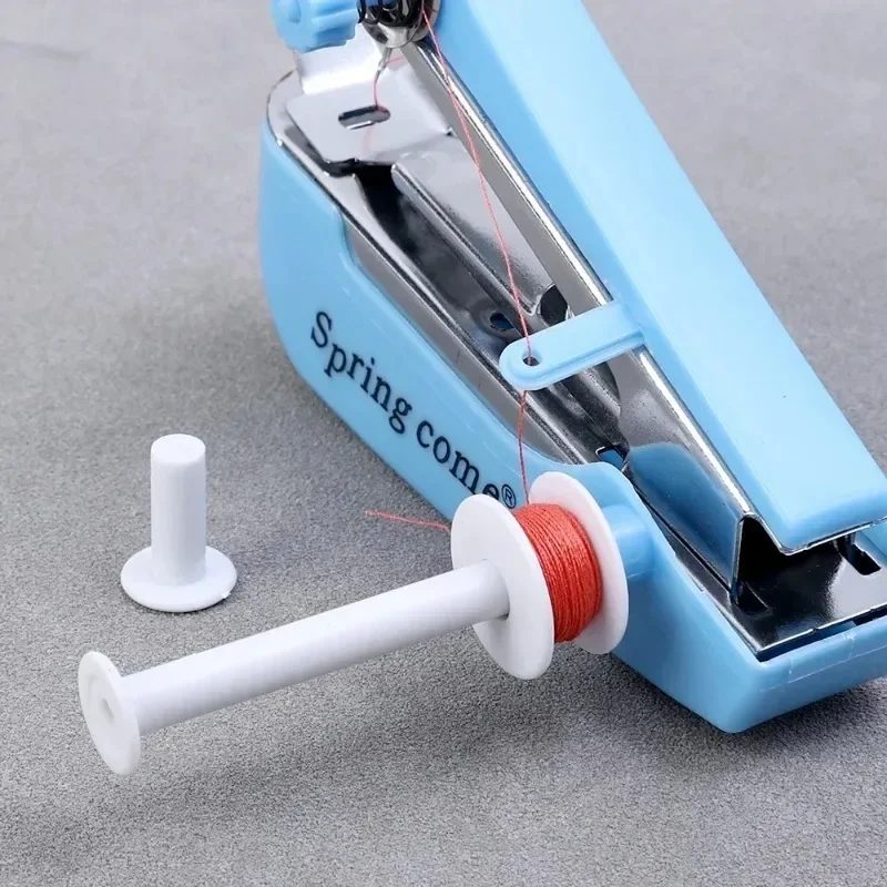 Mini Manual Sewing Machine Kits Portable Hand Stitcher Sewing Machine Repairing Tool For Fabric Cloth Household DIY Sewing Craft 5